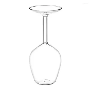 Vingglasögon upp och ner Glass Cup Funny Party Glassware Wedding Flutes Borosilicate Modern Whisky Bourbon