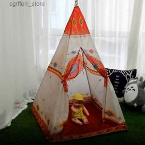 Leksakstält Tält för barn med Carry Case Natural Canvas Play Tent Toys For Girls/Boys Outdoor Play House for Children L410