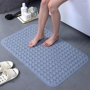 Bath Mats Non-Slip Shower Floor Mat Massage Foot Scrubber Silicone Washable With Drain Holes And Suction Cups For Relax Muscles