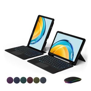 Huawei Matepad için Kasa Touchpad Klavye Arka Parçası SE 10.4 2022 AGS5L09 AGS5W09 Matepad SE 10 4 Split Klavye için Tablet Kılıf
