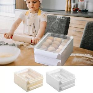 Storage Bottles Egg Holder For Fridge 30 Count Rolling Organizer Container Box With 2 Tier Space Refrigerator And