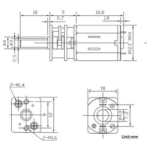 Motore di attrezzatura N20 CC 3V 6V 12V con motori elettrici CW e CCW di controllo a basso rumore di controllo da 15-1500 giri / min per giocattoli per giocattoli motori fai-da-te