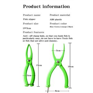 1st. Lura fiske tång multifunktionell lättvikt icke-halkfiskkontroll fiske gripare fiskeverktyg