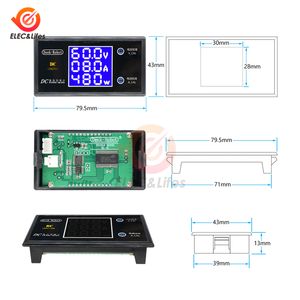 DC 200V 100V 10A LCD Цифровой ток напряжения. Регулируемый тестируемый вольтметр Ammeter Voltmeter Volt Detector Двойной светодиодный дисплей