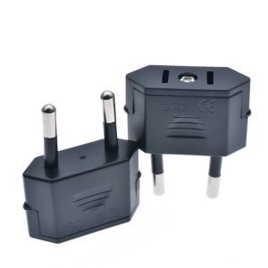 Amerikanska Kina till EU Europe Travel Power Adapter 2 Pin oss till EU -pluggadapter