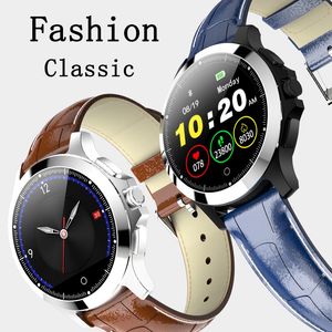 Smart ECG Watch Men PPG Heart Rate HRV Blodtryck Smart Armband Full Steel SMS Push Clock Sports Smart Band PK N58 DT28 A9