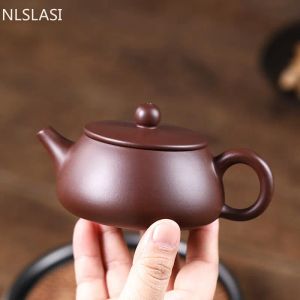 Yixing Tea Pot Purple Clay Stone Scoop Teapot Chinese Handmade Filter Kettle Raw Ore Zisha Teaware Authentic Gifts 170ml