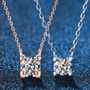 Klasyczne naszyjniki biżuterii biżuterii w zawieszka srebro srebrna anty alergia d-kolor Mosan Naszyjnik z logo