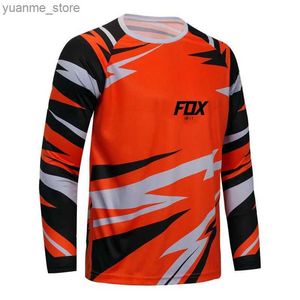 Camicie in bicicletta Tops 2022 a maniche lunghe Maglie ciclistica Hpit Bike Downhill Jersey Off-Road Racing Motocycle Shirts Y240410