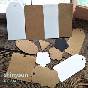 50PCS Multi Style Kraft Paper Labels DIY Crafts Packaging Hang Tag Gift Wedding Birthday Party Candy Boxes Price Tags for Flower