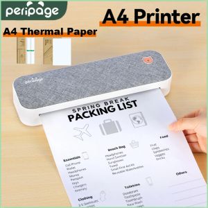 Принтеры принтера Peripage A40 Printer A4 Paper Portable USB Bluetooth Wireless Thermal Printer для iOS Android System Printing Machine