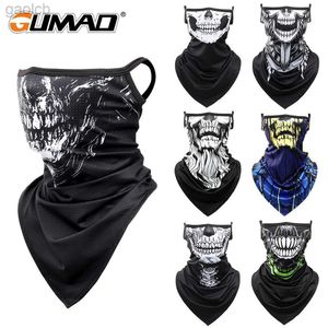 Fashion Face Masks Neck Gaiter 3D Skull Summer Bandana Hanging Ear Triangle Scarf Cycling Hiking Hunting Fishing Sports Bicycle Mask Men Women 24410