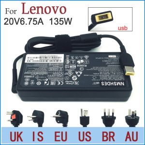 Adattatore Adattatore per laptop 20v 6.75a 135W Caricatore del taccuino per Lenovo IdeaPad Z710 IdeaPad Y5070 ThinkPad T440P T450P T460P T530 T540 T540P