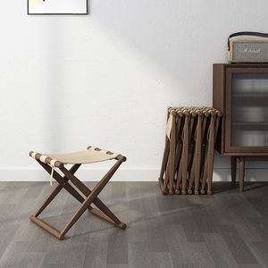Nordic Furniture Solid Wood Folding Stool Modern Folding Chairs Living Room Sofa Footstool Shoe Changing Stool Home Mobile Seats