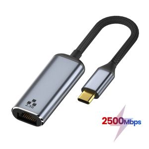 Cards 2500Mbps Ethernet USB C to RJ45 Type C to RJ 45 Wired Adapter Lan Network USB HUB For Windows MacBook iPad Laptop