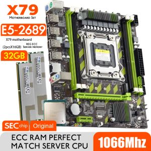 Материнские платы atermiter x79 Материнская плата с Xeon E5 2689 2* 16GB = 32 ГБ DDR3 1066 REG ECC RAM MEMMO