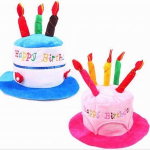 Kid Adult Birthday Caps Hut mit Kuchenkerzen Design Geburtstagsfeier Kostüm Kopfbedeckungszubehör Waren Weihnachts -Halloween -Dekoration