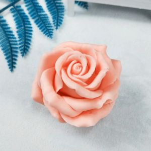 Big Pretty 3D Rose Flowers Mold Lifelike Rose Floral Soap Molds Silicone Candle Epoxy Resin Crafts Mould Bouquet Making Moulds