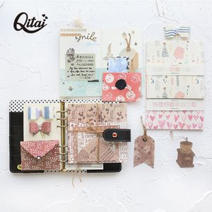 Pads Paper Origami Art QITAI 16sheets Scrapbooking Background Paper Cards Making DIY Scrapbooking Crafts Vintage Collage PA001