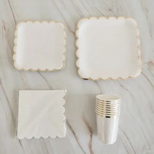 Eleganti stoviglie usa e getta per le tavolette di carta piatto di carta per 1 ° compleanno decorazioni per matrimoni per bambini rifornimenti per feste baby shower