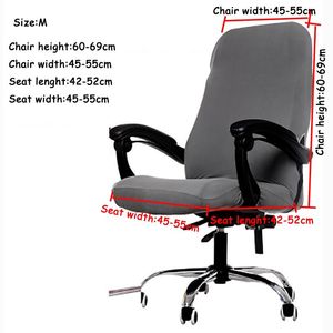 S/M/L-Büro Stretch Spandex Stuhl Deckt Abdeckung Antidirty Computerstuhl Abdeckung Waschbarer rotierender Bürostuhlabdeckung