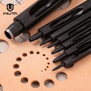 WUTA NYA 1 PCS Black Round Hole Punch 0.5-5mm läder ihåligt stålklockbälte Canvas Scrapbooking Paper Leather Craft Tool