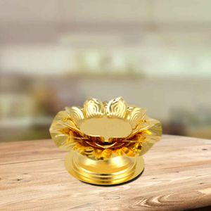Klasik Altın Alaşımlı Lotus Çiçek Buda Lamba Tutucu Mum Tutucular Dekor Hediye Lotus ghee Lamba Tutucu Altın Kupa Mum Tutucular