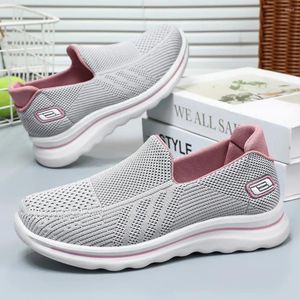 Casual Shoes For Women In Spring 24 Middle-aged And Elderly Mesh Cuffed Couple Walking Lightweight Polyurethane