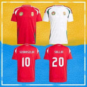 2024 2025 Euro Cup Camisetas Ungern Soccer Jersey Ungerian National Team Home Red Away White Szoboszlai Football Shirts Gazdag Roland