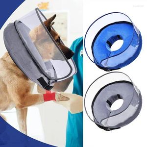Hundklädåterhämtningskrage med förbättrad anti-lickande skydd postoperativ uppblåsbar kon husdjurhalsskydd