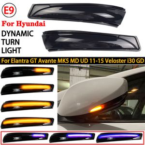 Hyundai Elantra GT Avante MK5 MD UD Veloster I30 GD için Dinamik Dönüş Sinyali Işık Yan Ayna Sıralı Lamba Göstergesi