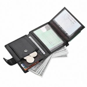 Yüksek kaliteli erkek pasaport deri cüzdan çoklu kart yuvası ve iki net kimlik penceresi vintage bussin kart çantası y1at#
