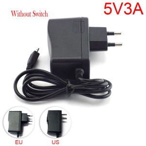 MICRO USB 5V 3A 3000MA AC till DC Power Adapter levererar US EU Plug Switch 100V 240V Converter Wall Charger för Raspberry Pi C1