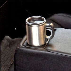 Kettles 12V Car Heating Cup Stainless Steel Travel Electric Kettle Insulated Heated Thermos Mug 4XFB