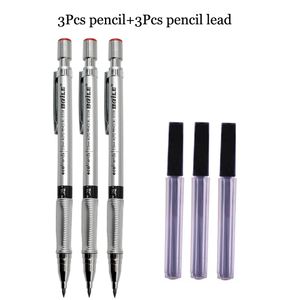 Matita a matita meccanica da 2,0 mm 2B matite automatiche con ricariche di piombo colore/nero per disegno, scrittura, artigianato, schizzo artistico