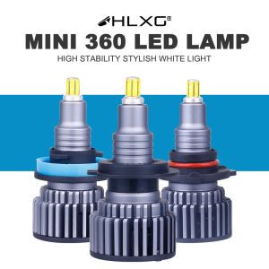 H11 H7 LED FACTURO DE LED 360 LED BULS PARA CAR 20000LM H8 H9 Lâmpada LED 9012 HIR2 9005 HB3 HB4 9006 6000K Luzes de nevoeiro automático