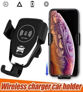 Bezprzewodowa ładowarka samochodowa C12 10W Szybka bezprzewodowa ładowarka samochodowa mocowanie Air Vent Gravity Phone Compatiil dla iPhone'a Samsung All Qi DE9000208