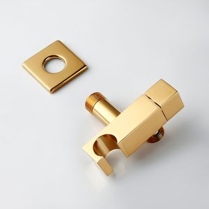 Shower Douche Toilet Kit Bidet Sprayer Smesiteli Shiny Polished Gold Solid Brass Balcony Wall Mount Single Hole Only Cold