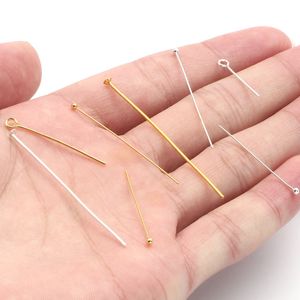 200pcs 20 30 40 50mm Bulk Heads Eye Flat Head Pins Metal Ball Pins Needles Findings For Jewelry Making DIY Supplies Accessories