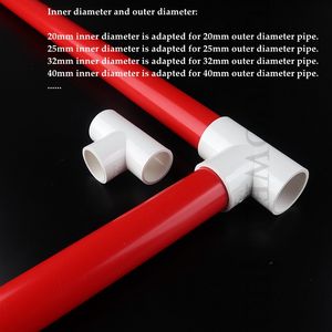 5st PVC TEE-kontakter PVC Pipe Connectors Aquarium Fish Tank Water Tube T-Type 3 Way Joint Water Supply Pipe Fitings Adapter