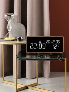Led Alarm Clock Smart Speaker Bedside Luminous Electronic Clock Home Desktop Clock