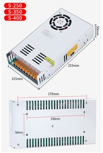 220 till 24V/12V DC 5V SWITCHING strömförsörjningsövervakning S-120/150/200/350W Transformator DC S-350-24V