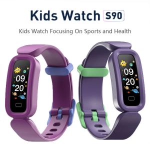 Wristbands Kid's Watch S90 Smart Bracelet Children Clock Bluetooth Waterproof Multilanguage Sport Pedometer Children's Smartwatch Girl Boy