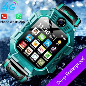 Watches 4G Kids Smart Watch Sim Card SOS Call Phone Smartwatch for Children Photo Waterproof Camera Location Tracker Gift for Boys Girls