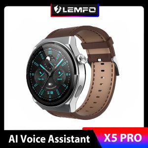 Relógios lemfo smartwatch para homens 2023 carregamento sem fio nfc smart watch bluetooth chamado ip68 impermeável a água de 1,39 polegada 360*360 HD Tela