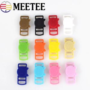 25/50/100Pcs Mixed Color Release Buckles Cat-Head Plastic Safty Breakaway for Cat Collar Paracord Webbing Apparel Accessories