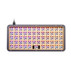 Keyboards DNA DNA59 50% Kit Custom Mechanical Keyboard Kit PCB CASE hot swappable switch with RGB switch led support lighting effects 1U