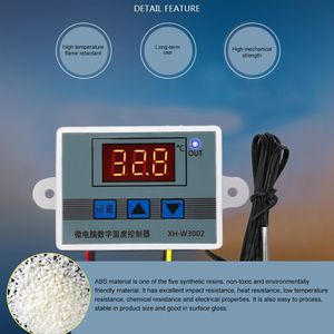 10A 12V 24V 220V Digital LED Temperature Controller XH-W3002 For Incubator Cooling And Heating Switch Thermostat NTC Sensor