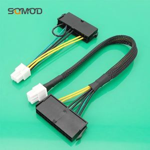 Novo ATX PSU Standard Female 24pin a 6p Male Power Adapter Converter Cable para Dell 6 pino 3060 5060 7060 placa principal