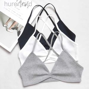 Bras feminino sem costura sutiã de vaso profundo triangulo fino Bralette Back Tops Borda respirável Tubos de roupas de roupa de baixo Lingerie feminina 240410